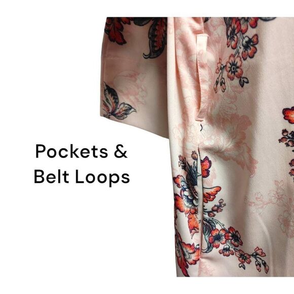 Gabrielle Union x NY & Co Floral Print Duster Kimono Robe Sz M - Picture 7 of 8